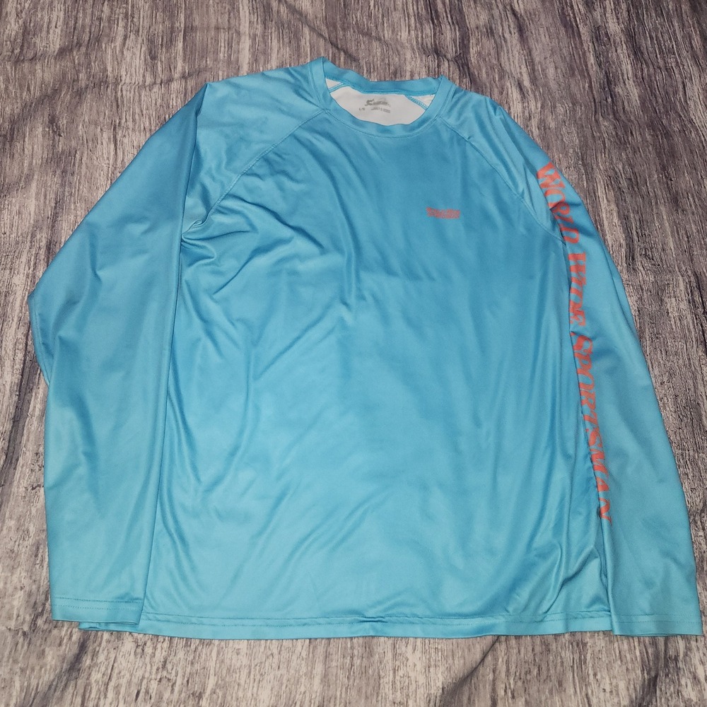 World Wide Sportsman Fishing Long Sleeve Shirt Large‎ Bass Graphic